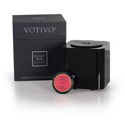 Votivo Black Box Fan Diffuser with Red Currant Fragrance Pod