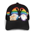 thumbnail image 3 of Yiaed Lgbt Gnome Print Baseball Cap Dad Hat Polo Style Plain Blank Adjustable Size, 3 of 5