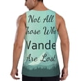 thumbnail image 3 of Gaeub Not All Those Who Wander Are Lost1 Men's Athletic Tank Top, Workout Sleeveless Shirts, Running Tank Tops for Gym, Running, Training - Small, 3 of 9