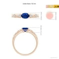 thumbnail image 4 of ANGARA Natural Oval Blue Sapphire Vintage Style Ring with Diamond Accents in 14K Rose Gold for Women (Size-7x5mm) | September Birthstone, Anniversary, Jewelry Gift for Women | Natural Sapphire Ring, 4 of 9