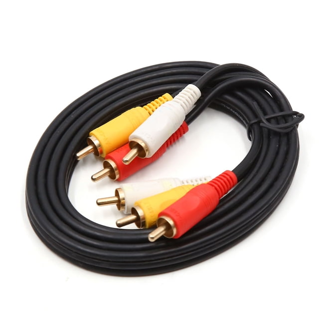 1,5M Cable de Extensión Audio Vídeo 3RCA Macho a Macho RCA Composite AV