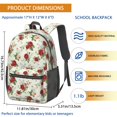 thumbnail image 3 of Pioneer Flower Floral Print Pattern 17" School Backpacks for Teens,Waterproof Oxford Fabric,S-Shape Padded Straps for School,Travel,Hiking,Camping, 3 of 5