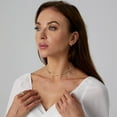 thumbnail image 3 of Queilt 14K Gold Filled Herringbone Choker Necklace Set Double Layer Snake Chain Herringbone Chain Necklace Layering Necklace Set Cuban Chain Necklace for Women, 3 of 5