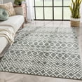 thumbnail image 1 of Well Woven Niria Grey Moroccan Tribal Diamonds Soft High-Lo Pile Area Rug 8x10 (7'10" x 9'10"), 1 of 8