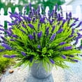 thumbnail image 3 of 12 Pcs Artificial Plants Outdoor, 17.7" Tall Artificial Faux Flowers Outdoor Fake Plants UV Resistant, Lifelike Fake Flowers Plastic Greenery for Porch Garden Patio Decor, 3 of 6