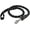 Black, variant on 4-thong Round Fully Braided Genuine Leather Dog Leash, 43" Long 1" Wide Cane Corso, Mastiff, Dane