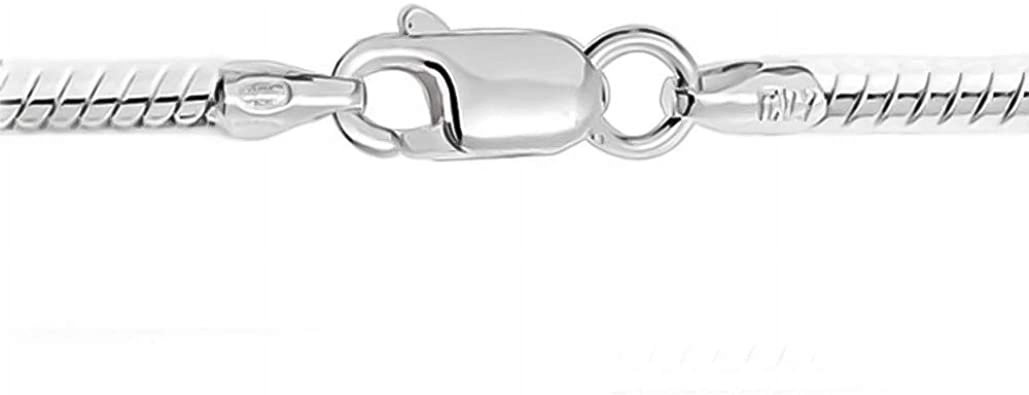 Y'all Nickel Free 925 Sterling Silver Round Snake Chain for Women, 14", 1.0mm