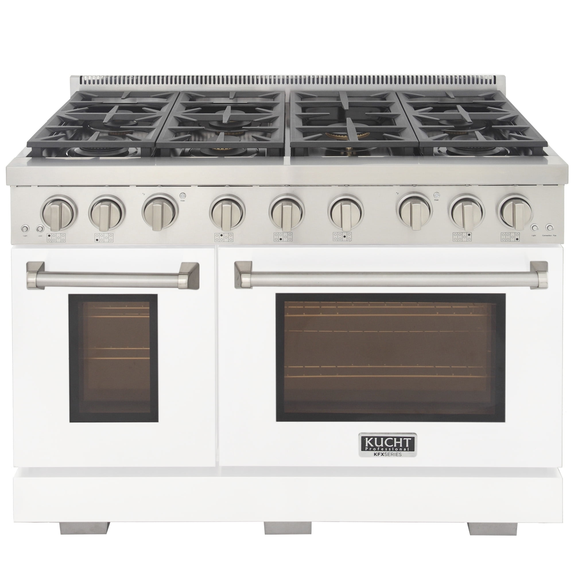 Professional 48-in Propane Gas Range in White with True Simmer Burners