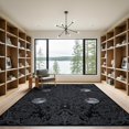 thumbnail image 2 of ODIKA 9'x12' Washable Area Rug Non-Slip, Chair-Friendly Gothic Moody Witchy Snake Coils Mystical Scatter Symmetry Whimsical for Dining Room, Basement, Large Office, 2 of 7
