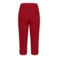 thumbnail image 6 of Chbgutlmr Capri Pants for Women Plus Size Eyelet Comfy Slim Fitting Cutout Casual Crop Pants Summer, 6 of 7