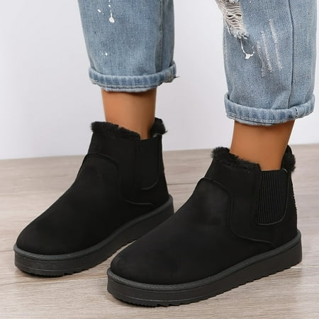 

Women‘s Minimalist Warm Plush Lined Snow Boots Winter Thermal Ankle High Snow Boots Women‘s Footwear