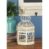 DecMode 21", 18", 14" White Metal Vintage Birdcage, Set of 3
