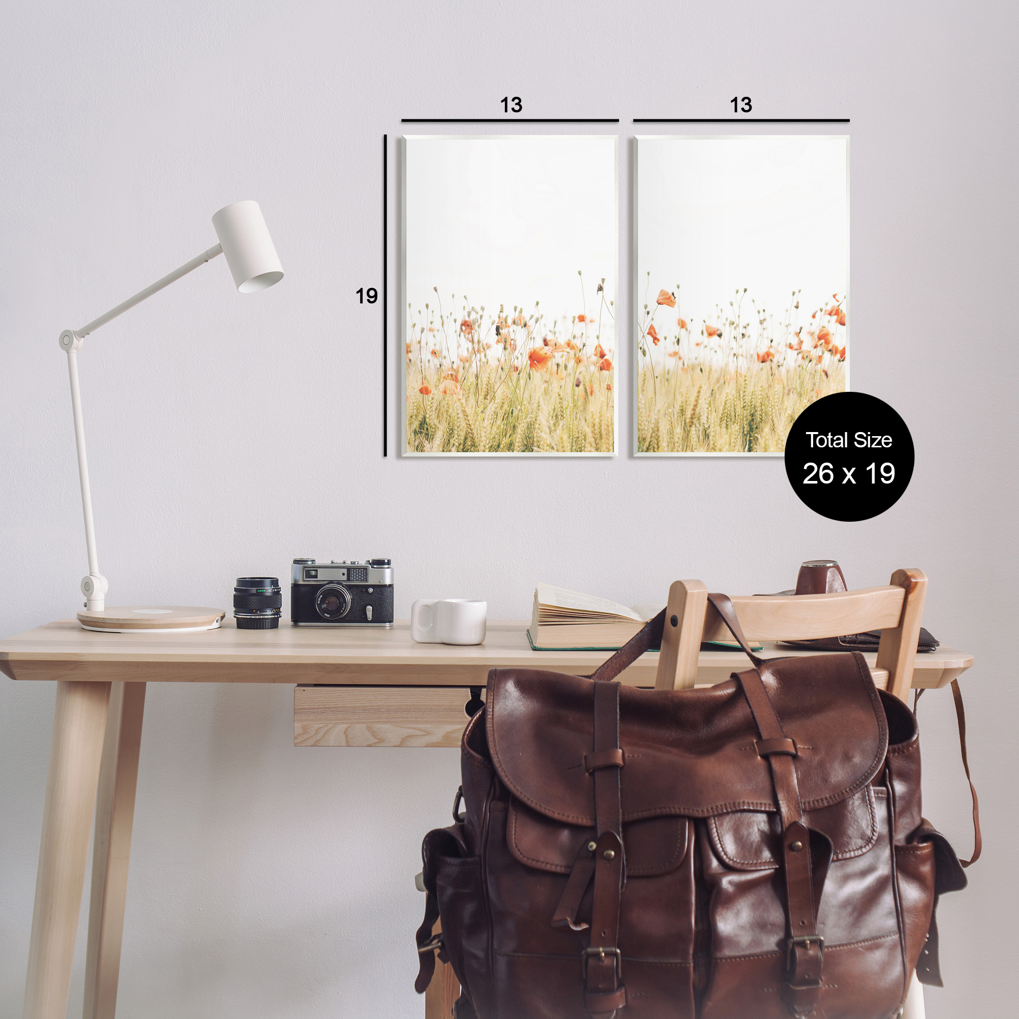 Stupell Industries Rural Poppy Field Landscape Photography Unframed Art Print Wall Art, 13 x 19