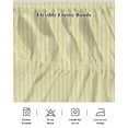 thumbnail image 5 of Yellow Striped Wrap Around Bed Skirts for California King Bed 16" Drop,Bed Skirt with Adjustable Elastic Belt Dust Ruffle Bed Valance for Bedroom Modern Simple Farmhouse Beige Vintage Bed Frame Cover, 5 of 7
