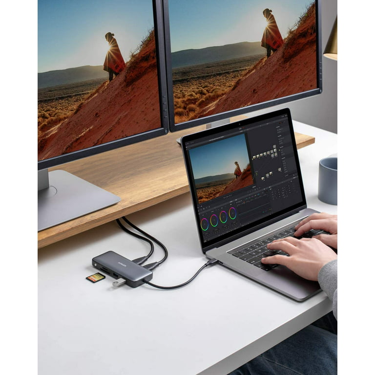 Anker 8-in-1 USB C Hub with 2 USB-A 10 Gbps Data Ports, 100W Power
