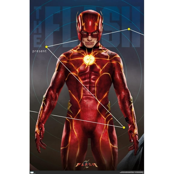 DC Comics Movie The Flash - The Flash Triptych Wall Poster, 22.375" x 34"