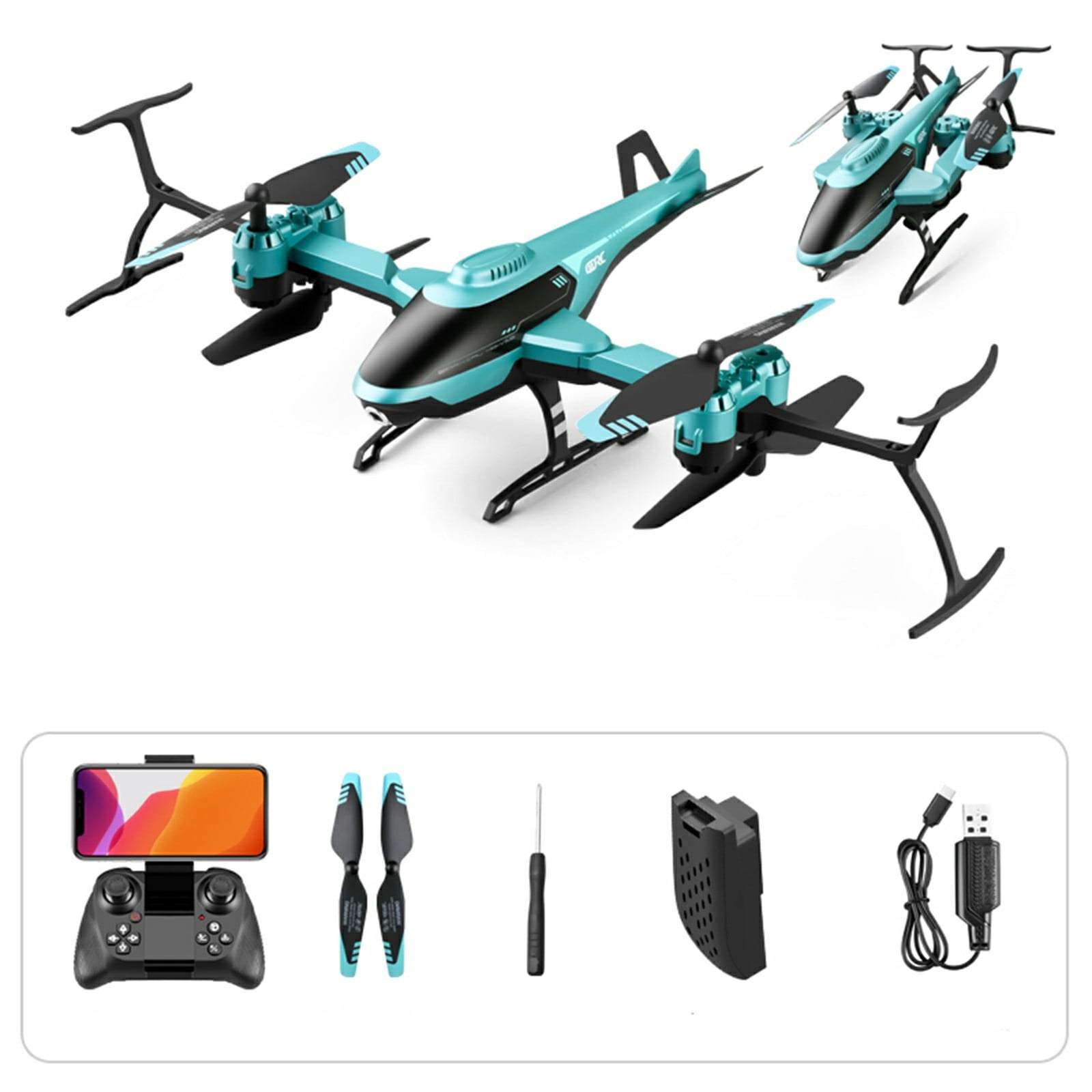 YUNAFFT RC Helicopter, All in 1 Remote Control Helicopter Super Function 360° Flip, Obstacle Avoidance, Altitude Hold, One Key take Off/Landing, RC Plane Toy Gifts
