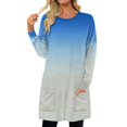 thumbnail image 7 of Trendsetting Women's Apparel Fashion Plus Size Women's Casual Crewneck Long Sleeve Lantern Sleeves Pullover Color WIth Pocket Tops, 7 of 7