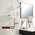 thumbnail image 3 of Estante de cristal para baño JQK TGS100L20-CH con toallero de 50 x 20 cm, 3 of 9