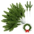thumbnail image 2 of paquete de ramas de agujas de pino de Navidad, planta falsa, adorno de árbol de Navidad, decoraciones para el hogar, corona de bricolaje, caja de regalo, flores de boda, 2 of 4