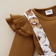thumbnail image 3 of Faithtur Tenue pour Bébé Fille, Barboteuse à Bretelles Florale + Bandeau, 3 of 7