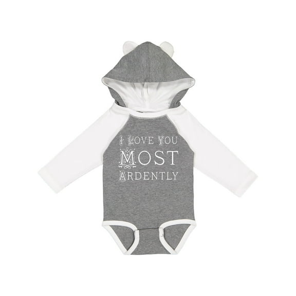 Inktastic I Love You Most Ardently Austen Girls Long Sleeve Baby Bodysuit