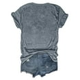 thumbnail image 4 of Women's Vintage Basic Tees for Sports Short Sleeve Loose Fit Flowy Tunic Tops Fashion 2024 Round Neck Blouse Baseball Graphic Tops Dressy Casual Tops Summer Clothes for Teen Girls Gray T Shirts M, 4 of 5