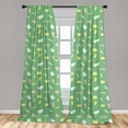 thumbnail image 5 of Ambesonne Abstract Curtains, Brushstroke Paints Dots, Pair of 28"x63", Sea Green Pale Pink, 5 of 5