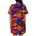 thumbnail image 6 of Fotbe Skull Print Pajama Set for Women 2 Piece Loungewear Short Sleeve Tops and Shorts Set Soft Sleepwear-X-Large, 6 of 7