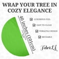 thumbnail image 4 of FabricLA Lime Faux Fur Tree Skirt Cut - 40-Inches with Rounded Edges (No Backing) for Christmas, 4 of 8