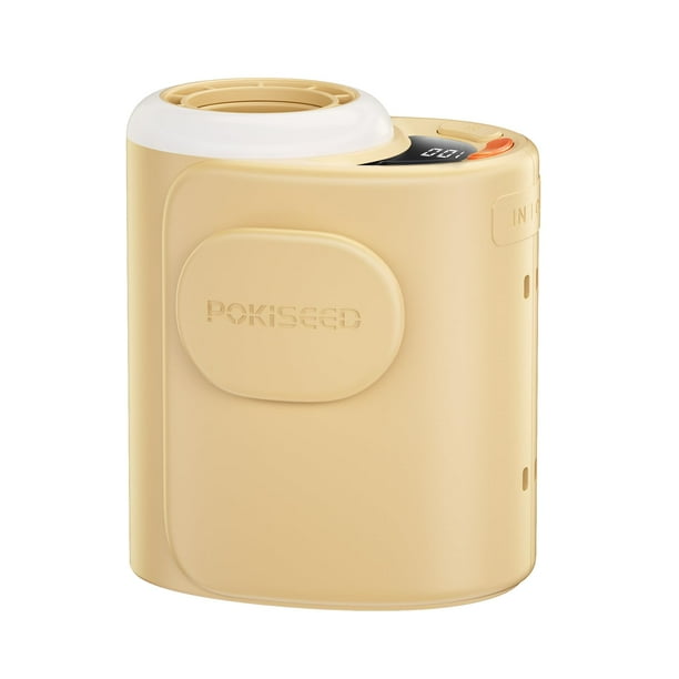 Ventilador de cintura portátil POKISEED recargable de 10000 mAh amarillo