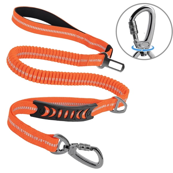 Collar multifunción para perros, diseño duradero, doble asa, elástico, con tiras reflectantes, con hebilla de arnés, adecuado para entrenamiento de perros de tamaño mediano y protección de seguridad