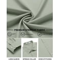 thumbnail image 4 of COOFANDY Mens Dress Shirt Regular Fit Button Up Stretch Solid Business Shirt, 4 of 7