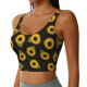 thumbnail image 2 of Fotbe Sunflowers Sujetador Deportivo Largo sin Aros para Mujer con Almohadillas y Soporte Medio, Transpirable y Absorbente, Camiseta Tipo Chaleco o Tank Top-X-Large, 2 of 8