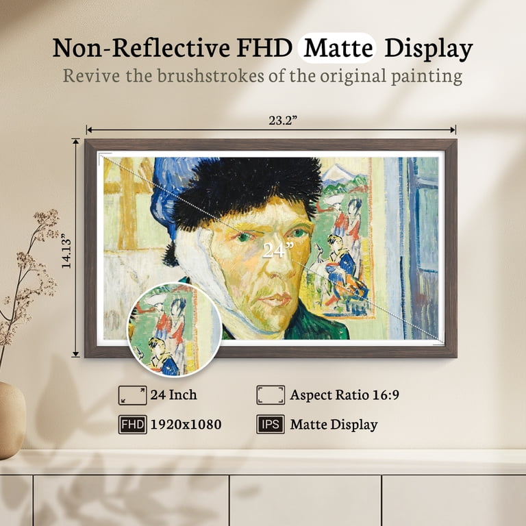 BSIMB Large Digital Picture Frame 24 Inch, 64GB 1920x1080 FHD WiFi