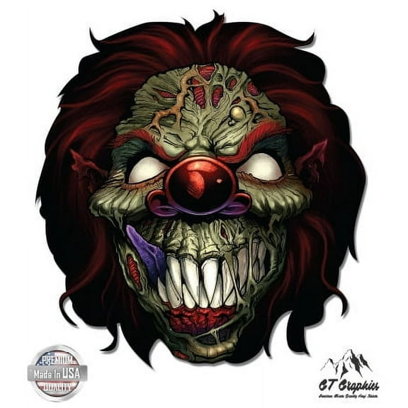 Evil Clown - 3" Vinyl Sticker - For Car Laptop I-Pad Phone Helmet Hard Hat - Waterproof Decal