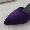 thumbnail image 2 of YDN Women's Closed Pointed Toe Pumps Strap Buckle Block High Heel D'Orsay Shoes Fancy Ballroom Outfit Size 6 Purple, 2 of 4