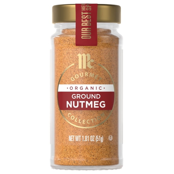 Pack Of 2 McCormick Gourmet Organic Ground Nutmeg, 1.81 oz (Package May Vary)