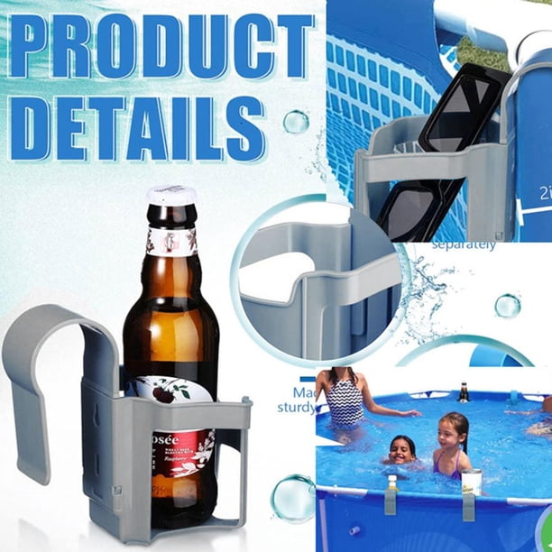 Deportes Acuáticos Portavasos para piscina - Bebidas y agua de material plástico duradero (gris) Ehuebsd Para Estrenar