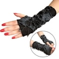 thumbnail image 3 of Guantes Sin Dedos para Mujer, Guantes Gótico, Accesorios para Ropa de Disfraces , Guanti Senza Dita Neri, Talla única Yinane guantes negros sin dedos, 3 of 6