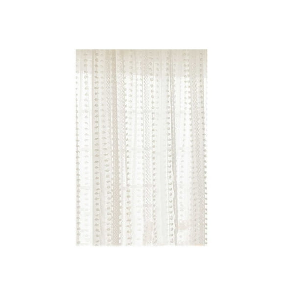 TACILIP Shower Curtain, 2PC Sheer Curtains Long Clear Voile Sheer White Curtains Gauze Drapes Home Decoration Bedroom Curtains Window Curtains for Bathroom Kitchen School Room Decor Gift