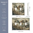 thumbnail image 3 of 2 Gang Light Switch Cover Plate Eagle Clouds Feather Wall Plate Decorate Electrical Outlet Cover Plates 4.56”x4.48”, 3 of 8