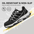 thumbnail image 4 of SPIEZ® Unisex Oil-Resistant Non Slip Safety Shoes,EN ISO 20345 Standard Composite Toe Work Shoes,Breathable Lightweight Safety Sneaker for Work & Daily Wear-Black Gray,Size 10.5 Women/9 Men, 4 of 10