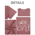 thumbnail image 3 of XCHQRTI Be Kind Womens Shirt Plus Size Graphic Tees Short Sleeve O Neck Summer Casual T Shirt, 3 of 7