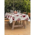 thumbnail image 3 of Outdoor Tablecloth with Umbrella Hole for Patio/Picnic/Party/Camping, Pink Spring Floral Waterproof Table Cloth Rectangle Table Cover Washable, Farmhouse Flowers Modern Art (60"x 84"), 3 of 8