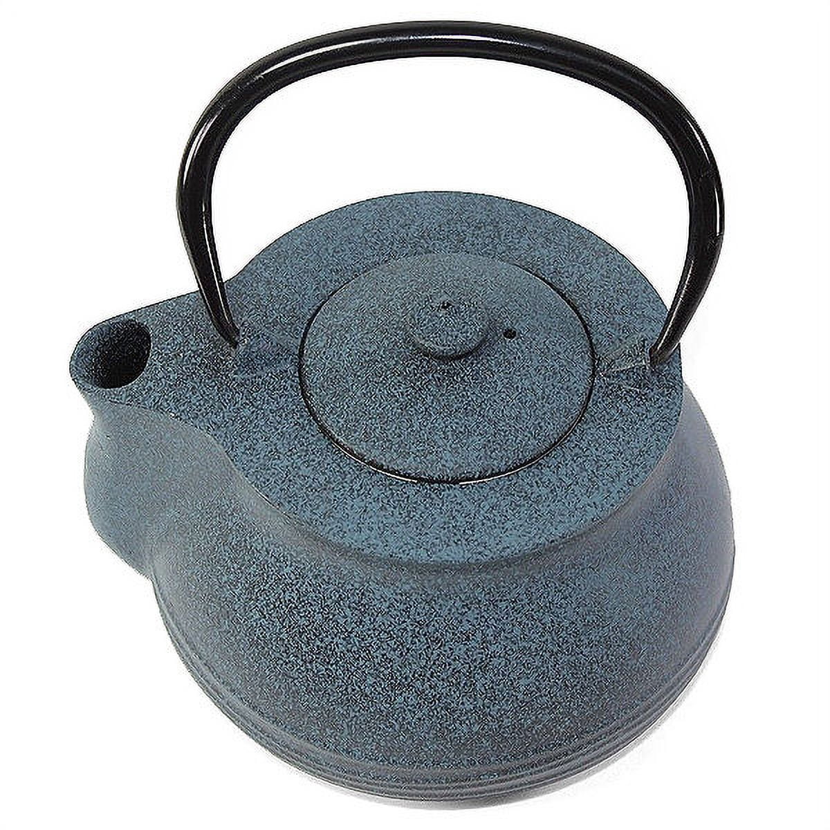 Smiling Juju 24 fl oz Blue Japanese Cast Iron Teapot Tetsubin with Infuser Filter Kitchen