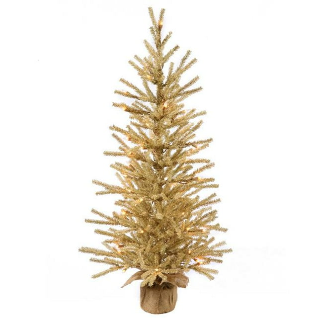Vickerman B162125LED 24 in. Champagne Artificial Christmas Tree with Dura-Lit 35 Clear LED Light