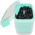 thumbnail image 1 of MesaSe Shopwithgreen Berry Keeper Box Containers  Berry Boxes Keep Fresh Produce Saver Food Storage Containers with Leak-proof Lids - Clear  50 oz (Green), 1 of 5