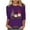 ZSD2-Christmas Gifts for Women-Purple, variant on VKOYWKM Merry Christmas Shirt for Women Chritmas Gnomes Graphic T Shirts 3/4 Sleeve Crew Neck Holiday Tops Fall Loose Fit Tunic Blouses Christmas Gifts