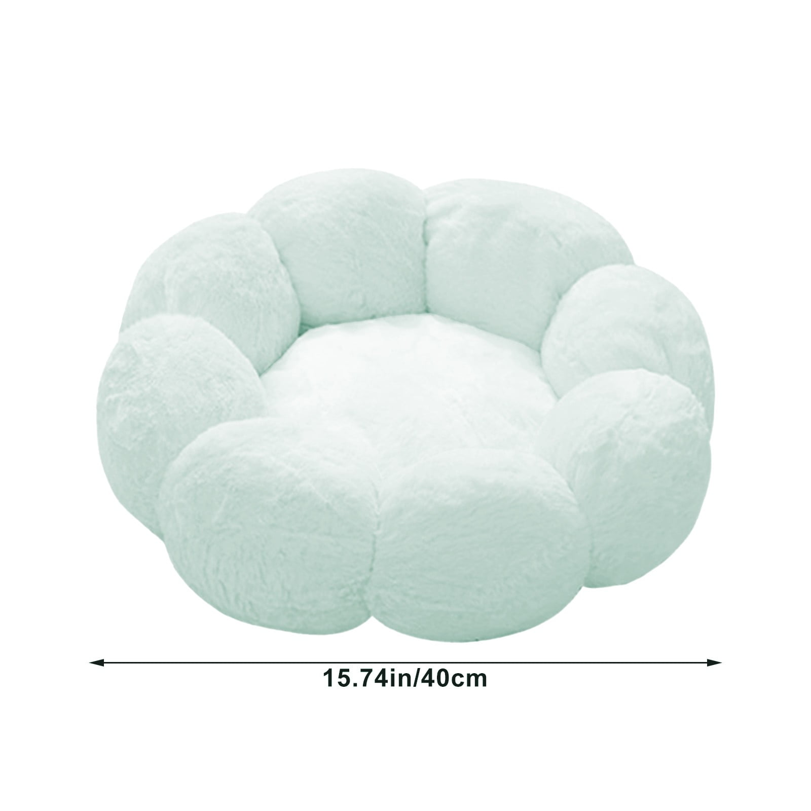 Nebwoak Round Cat Bed Warm Rounded Petals Calming Dog Cats Bed Cuddler Warming Cozy Soft Bed Faux Furs Cushion Bed for Small Medium Dogs and Cats